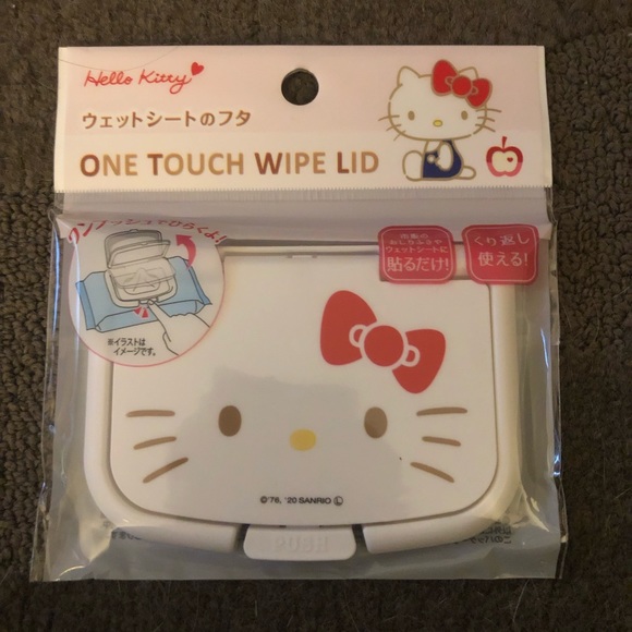 Hello Kitty One Touch Wipe Lid Wet Wipe Container Lid Kawaii - Picture 1 of 4